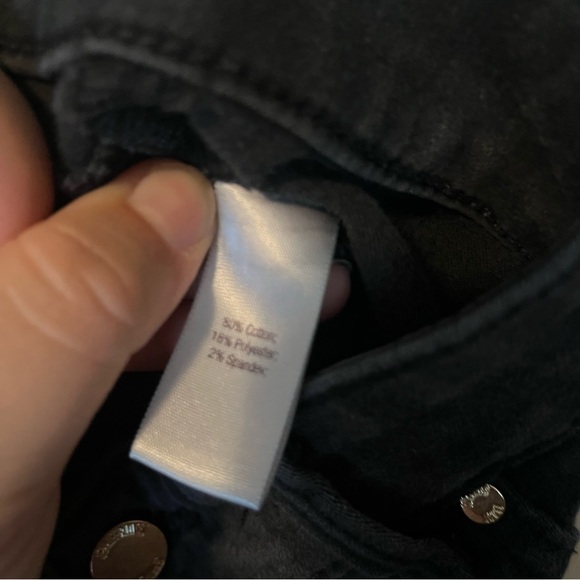 Jennifer Lopez Cropped Super Skinny Black Jeans size 16W - Picture 5 of 6